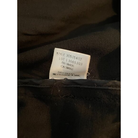 Theory Black Button zip Long Womens Trench Coat Academia Preppy Classic Split M - Picture 12 of 13